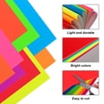 thumbnail image 3 of 24 Sheets Neon Paper 8"x11" 250gsm Fluorescent Bright Cardstock,Purple, 3 of 6