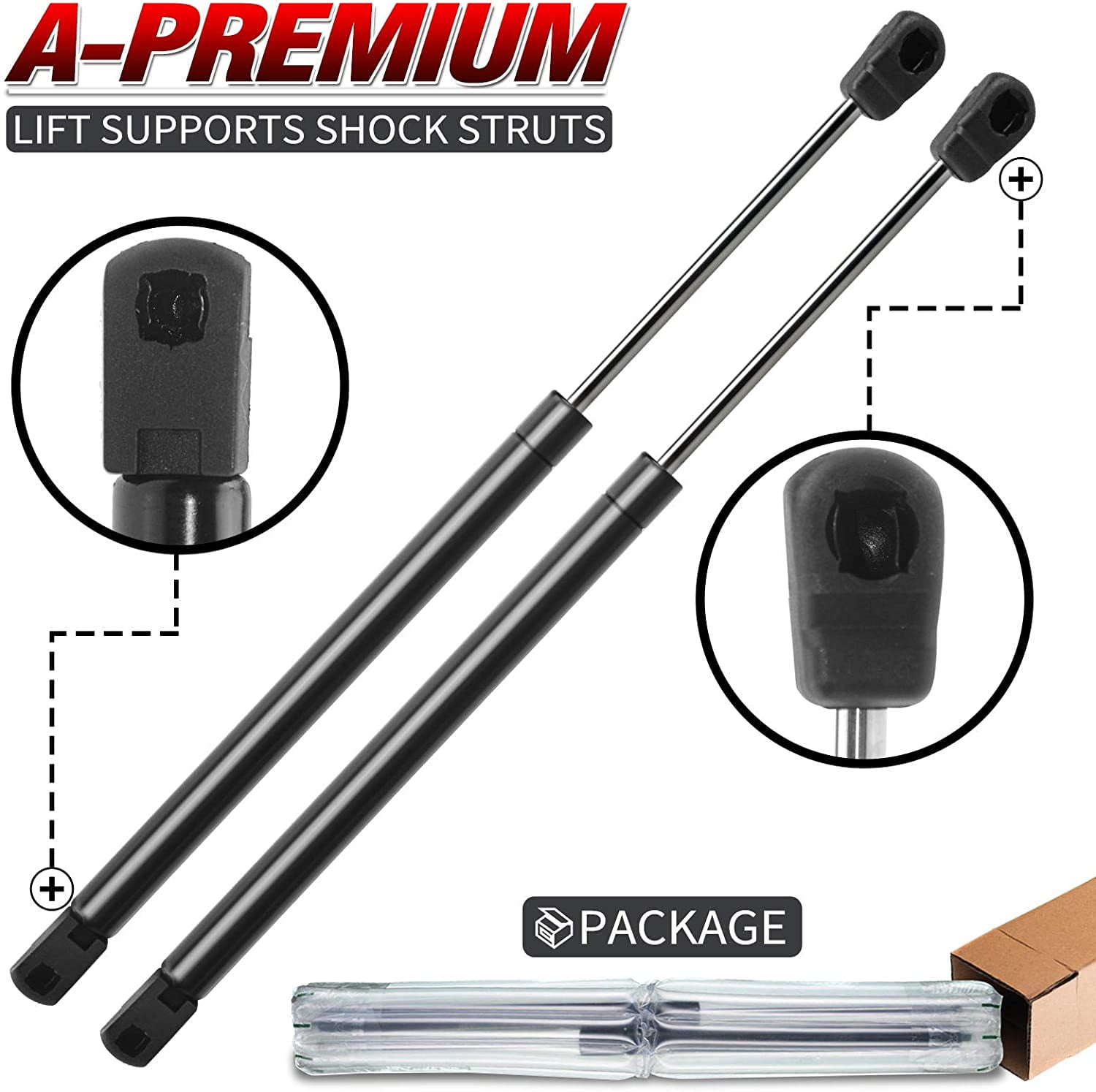 1997-2004 F150 F250 Set of 2 Lift Supports Front Hood Gas Springs Shocks Struts for 1997-2006 Expedition 