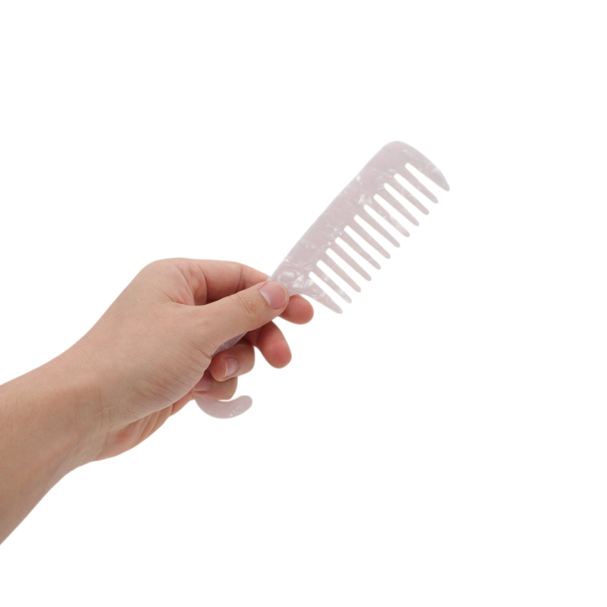 Unique Bargains 1 Pc Durable Wide Tooth Comb for Making hair Smooth Bright White Medium