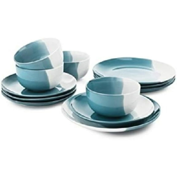 The Cellar Color 12-Pc. Dinnerware Set, Service for 4, Blue NIB!!!!