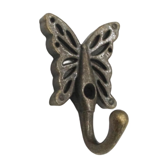 Butterfly Shape Wall Hooks Vintage European Single Hole Coat Hook High-quality Durable hooks Cabinet Entryway Decor 1 PC