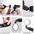 thumbnail image 4 of Pack Of 2 Bicycle Mirrors, Cycling Bicycle Rear View Mirrors, Foldable Bicycle Mirror For E-bike, 360 Degree Rotation For Road Bike And Mountain Bicyc, 4 of 5