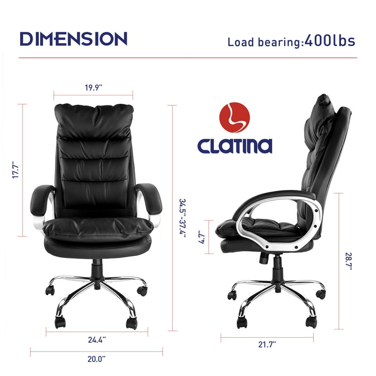 CLATINA Big & Tall Executive Office Chair High Back 300lbs