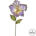thumbnail image 3 of Vickerman 23" Violet Hibiscus Artificial Christmas Pick, 3 per Bag, 3 of 3