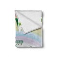 thumbnail image 2 of St. Patrick's Day Soft Flannel Fleece Blanket, Celebration Greeting with Rainbow and Flags Lucky Clovers Shamrock Plant, Cozy Plush for Indoor and Outdoor Use, 70" x 90", Multicolor, by Ambesonne, 2 of 6