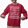 thumbnail image 2 of Ugly Christmas Sweater, Xmas Holiday Mens Womens, Funny Santa Sweatshirt, Merry Fitmess Happy New Year Christmas Sweater, 2 of 5