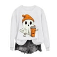 thumbnail image 2 of Busydd Halloween Sweatshirts for Women Fashion Graphic Halloween Shirt Casual Long Sleeve Fall Sweatshirts for Women Comfy Cotton Crewneck Sweatshirt 2XL, 2 of 4