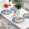 thumbnail image 6 of Ryvnso Snowflake in Winter Round Plate Mats Dining Table Placemat Set of 4 for Holiday Decoration, 6 of 7