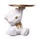 thumbnail image 3 of Bandeja para guardar llaves con forma de oso, escultura de animal, organizador de mesa, joyero Blanco, 3 of 9
