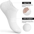 thumbnail image 4 of Jtbuh XLYWomen's Ankle Cotton Socks - Low Cut Athletic Running Soft Thin No Show White Socks With Tab 6 Pairs, 4 of 6