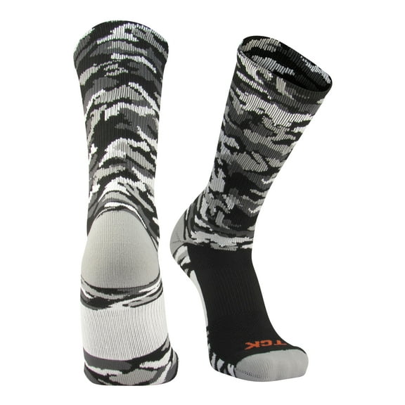 TCK Woodland Camo Elite Basketball Football Lacrosse proDRI Crew Socks