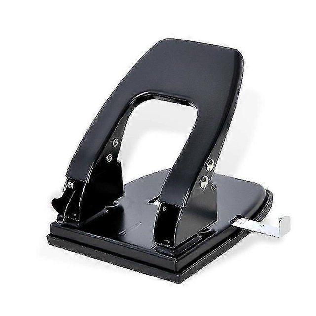2 Hole Punch, Heavy Duty Metal Paper Punch, 25 Sheet Capacity, Black