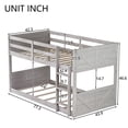 thumbnail image 4 of Bellemave Low Twin Over Twin Bunk Bed for Kids/Junior, Solid Wood Floor Bunk Bed Frame with Guardrails and & Ladder, Toddler Bunk Beds with Headboard & Footboard, No Box Spring Needed (Antique White), 4 of 8