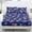 American Flag Star Pattern, variant on Whosucclay Blue Toile Print Elastic Band 3 Piece Fitted Bedding Set with Household for Girls Women, Wrinkle Resistant Comfort Durable Fitted Sheets, King Size