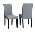 thumbnail image 1 of Topbuy Upholstered Dining Chairs, Light Grey and Dark Grey (Set of 2), 1 of 6