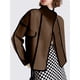 thumbnail image 4 of Chaqueta Corta de Mujer con Colores Contrastantes, Estilo Casual y Ligera, Ideal para Otoño e Invierno. Abrigo de Moda. Marrón M, 4 of 8