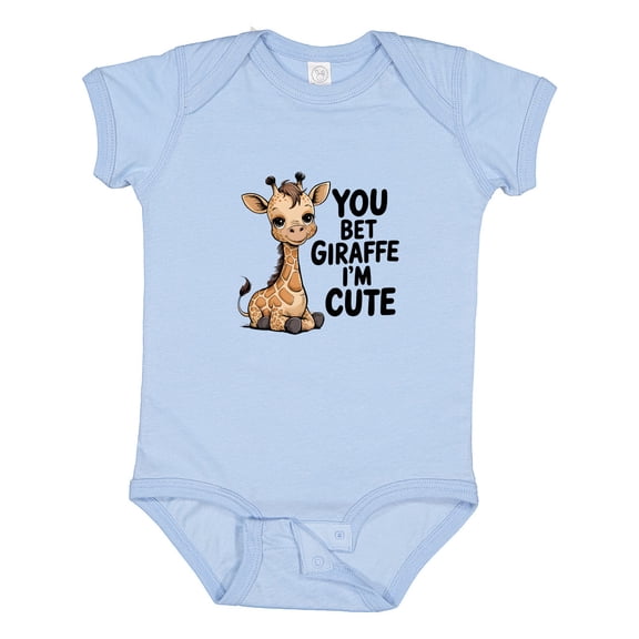 Inktastic You Bet Giraffe I'm Cute Boys or Girls Baby Bodysuit