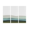 thumbnail image 2 of Kate and Laurel Abstract Blue Lake and Mountains Canvas Wall Art Set by the Creative Bunch Studio 3 Piece 12 x 28 Decorative Coastal Tryptic, 2 of 8