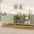 thumbnail image 2 of 47.2" Fluted Sideboard with Storage Cabinet, Modern Kitchen Sideboard with Adjustable Shelves, Media Console Buffet Cabinet with Doors for Living Room, 2 of 7