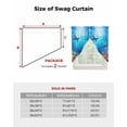 thumbnail image 6 of Shark Swag Valances for Windows, Blue Ocean Underwater Animal Coral Tropical Fish Rod Pocket Sheer Valances for Small Windows, Swag Toppers Light Filtering for Kitchen Living Room 2 Panels 36''x36'', 6 of 6
