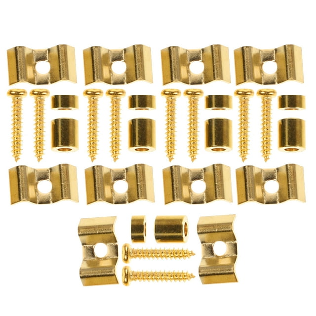 5 Sets Metal Vintage Style Guitar String Trees Guide Retainers With Mounting Screw Compatible With Fender Strat Style Electric Guitar