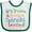White and Green, variant on Inktastic Nebraska Grandma Loves Me Boys or Girls Baby Bib