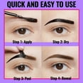 thumbnail image 6 of Tattoo Eyebrow Gel Easy Peel Off, Waterproof 3-Day Long-Lasting Brow Stain, Semi-Permanent Peel Off Brow Color Gel for Sparse Brows, Transfer-proof, Natural Color for Fuller Defined Brows (Black), 6 of 7