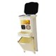 thumbnail image 2 of Cubo de Basura Cocina Reciclaje con Ruedas Compartimiento Extraíble Tapa Fácil Y Separador Seco Húmedo Adecuado para Restaurantes Oficinas Hogares Apa Crema blanca, 2 of 8