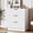 White, variant on 30" Tall 3-Drawer Dresser for Bedroom, Modern Vertical Fluted Nightstand with Gold Metal Handles, Multi-Functional Storage Chest for Bedroom, Living Room, Entryway & Hallway
