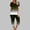 White women's 2 piece outfit a1, variant on Cagogo Women's 2 Piece Crop Top Capri Set Casual Summer Lounge Outfits Round Neck Short Sleeve Tshirt Matching Pants Comfy Travel Airport Clothes, Pink S