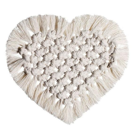 Coaster Coasters Cotton Woven Handmade Drinks Macrame Resistant Wooden Coffee Table Mats Heat Tassels Cup Absorbent
