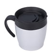 thumbnail image 1 of Taza De Agua Caliente De Acero Inoxidable, Mango De Taza De Café Uso De Seguridad De Acero Inoxidable Portátil Buen Efecto De Aislamiento Térmico Para Exteriores Para Acampar En Cergrey Plata, 1 of 8