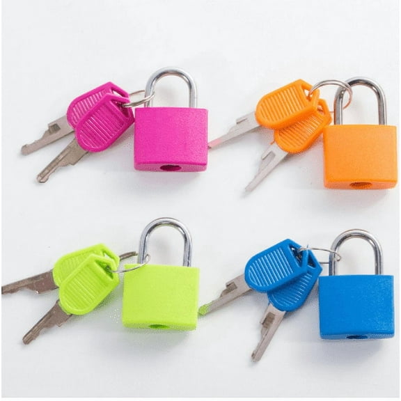 4Pcs Suitcase Lock,Mini Padlock with Key Small Locks for Schoolbag Backpack Luggage Padlock for School Gym