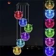 thumbnail image 4 of Wind Chime, Owl Solar Wind Chime Outdoor,Color Changing LED Lighted Wind Chime, Waterproof Memorial Mom Gift Mobile Windchime, Solar Powered Colorful Owl Light for Home Party Yard Garden Clearance, 4 of 9