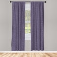thumbnail image 2 of Ambesonne Animal Art Curtains, Arctic Foxes Stars Art, Pair of 28"x84", Dark Indigo Pale Mustard, 2 of 4