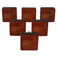 thumbnail image 1 of IBA Indianbeautifulart Boutons Rouges Gravés Boutons de Garde-Robe en Bois Tirette de Tiroir d'Armoire 10 Pcs, 1 of 3