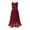 Burgundy, variant on CHICTRY Girls Wedding Flower Girls Bridesmaid Dress with Rhinestone Belt Tea Length Chiffon Pageant Prom Gown Mint Green 8