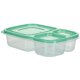 thumbnail image 2 of Caja Bento Reutilizable Contenedor Frutas 3 Compartimentos Para Estudiantes () Verde, 2 of 4