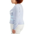 thumbnail image 3 of HYBRID APPAREL T-Shirt Graphique à Manches Longues Col Rond Bleu Clair pour Femmes Plus 3X, 3 of 3