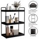 thumbnail image 5 of Organizador de baño Dorhors, encimera de 3 niveles, madera negra, 5 of 7