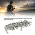 thumbnail image 3 of 50pcs Ball Bearing Swivels Connector High Strength Stainless Steel Solid Welded Rings Barrel Swivels Saltwater Freshwater Fishing, 3 of 8