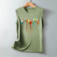 thumbnail image 4 of ICHUANYI Clearance Casual Women's Round Neck Summer Sexy Gradient Print Regular Women's Sleeveless Top(Army Green, M) ICHUANYI WER2023080902916, 4 of 5