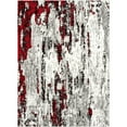 thumbnail image 6 of Luxe Weavers Modern Abstract White Red 6x9 Area Rug, Stain Resistant Contemporary Carpet, 6 of 9