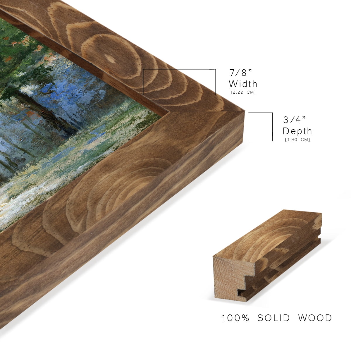 Afternoon Light -Framed Print w/glass-Walnut
