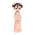 thumbnail image 1 of Estatua de resina de niña, figura en miniatura, muñeca de juguete, vestido popular, figura decorativa de escritorio Abanico 12x8x22cm, 1 of 9