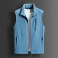 thumbnail image 2 of USNSM Men's Fleece Vest, Big and Tall, Lightweight Warm Zip Up Polar Vests Outerwear with Zipper Pockets, Sleeveless Jacket for Winter Blue L, 2 of 3