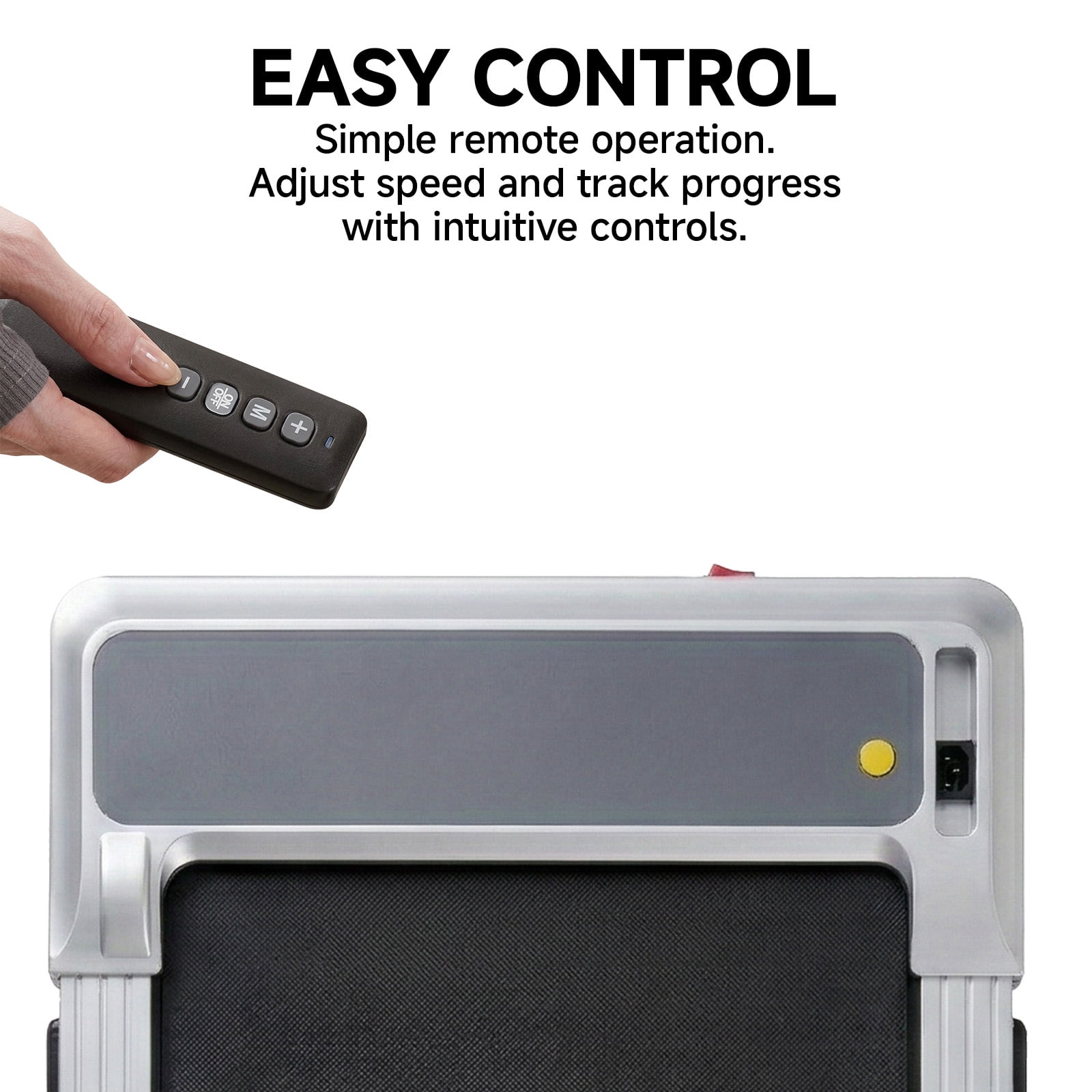 Alvantor Walking Pad Treadmill,Ultra-Thin Under Desk Treadmill for Home/Office, Quiet Portable Walking Machine with Remote Control & LED Display,Silver