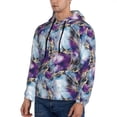 thumbnail image 3 of Salouo Purple Marble Texture Pattern Men's Fall Hoodie Sweatshirt,Sport Hoodie with Pockets for Men Pullover Casual Hooded Sweatshirt-XX-Large, 3 of 7