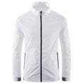 thumbnail image 2 of Hinvhai Men's Full Zip UPF 50+ Sun Shirts Stand Collar Long Sleeve SPF UV Protection Lightweight Quick Dry Zipper Up Shirts White 10(XL), 2 of 7