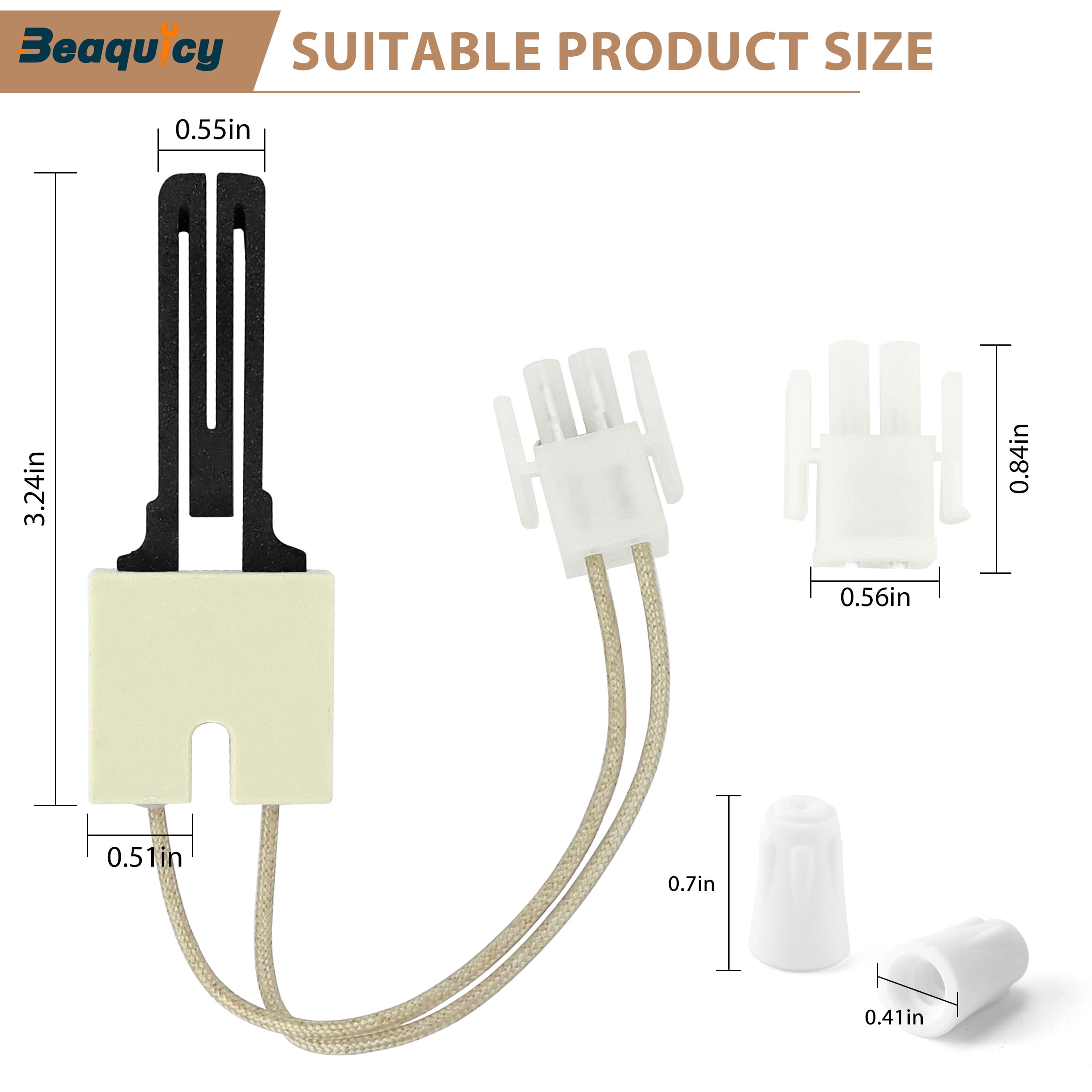 Beaquicy 62-22868-93 Furnace Ignitor Igniter Weather King 62-22868-02, 62-22868-82, 62-22868-93, 62-22441-01